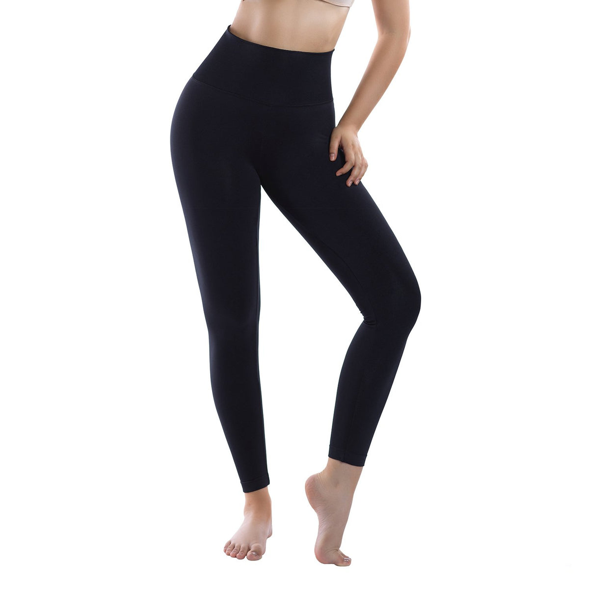 Allegra K Women's Elastic Waistband Soft Gym Yoga Cotton Stirrup Pants  Leggings Blacks 3x-large : Target