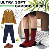 MD 6 Pairs Bamboo Moisture Wicking Argyle Strip Dress Socks