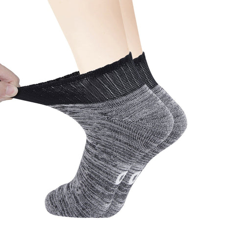 MD Non-Binding Bamboo Ankle Seamless Socks Cushioned Sole (2 Pairs)
