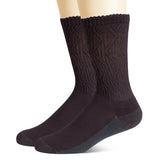 MD Non-Binding Bamboo Moisture Wicking Cushion Crew/Dress Socks Seamless Toe (2 Pairs)