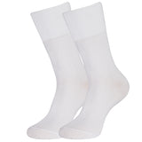 MD Cotton Non-Binding Crew Socks with Seamless Toe and Cushion Sole (2 Pairs)