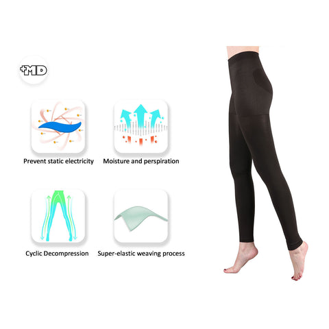 MD 15-20mmHg Warm Footless Compression Pantyhose For Winter