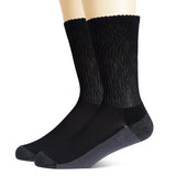 MD Non-Binding Bamboo Moisture Wicking Cushion Crew/Dress Socks Seamless Toe (2 Pairs)