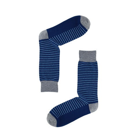 AAS Cotton Block Stripe Crew Dress Socks