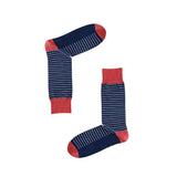 AAS Cotton Welt Colorful Thin Stripe Dress Socks