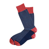 AAS Cotton Welt Colorful Thin Stripe Dress Socks