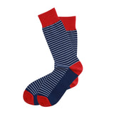 AAS Cotton Welt Colorful Thin Stripe Dress Socks