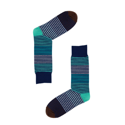 AAS Cotton Crew Dress Socks Colourful Stripe