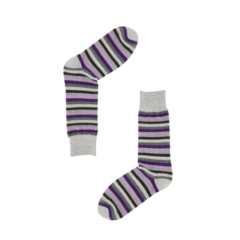 AAS Cotton Dress Crew Socks Welt Funky Stripe