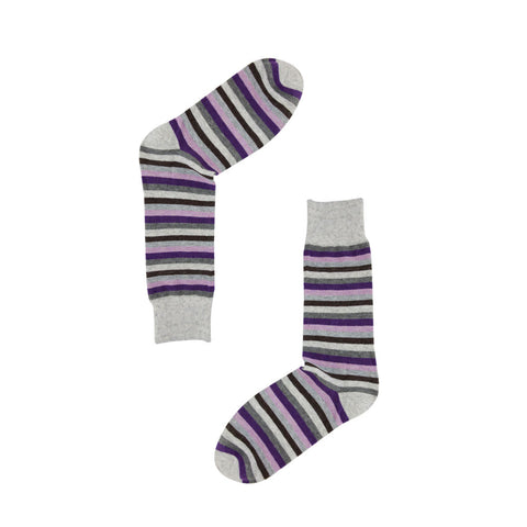 AAS Cotton Dress Crew Socks Welt Funky Stripe