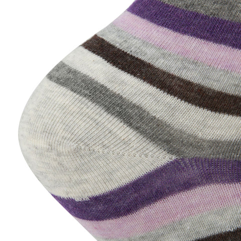 AAS Cotton Dress Crew Socks Welt Funky Stripe