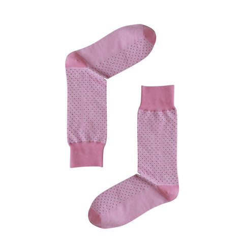 AAS Cotton Dress Welt Dot Stripe Crew Socks