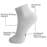 MD Ultra Comfort Bamboo Ankle Socks Cushioned (2 Pairs)