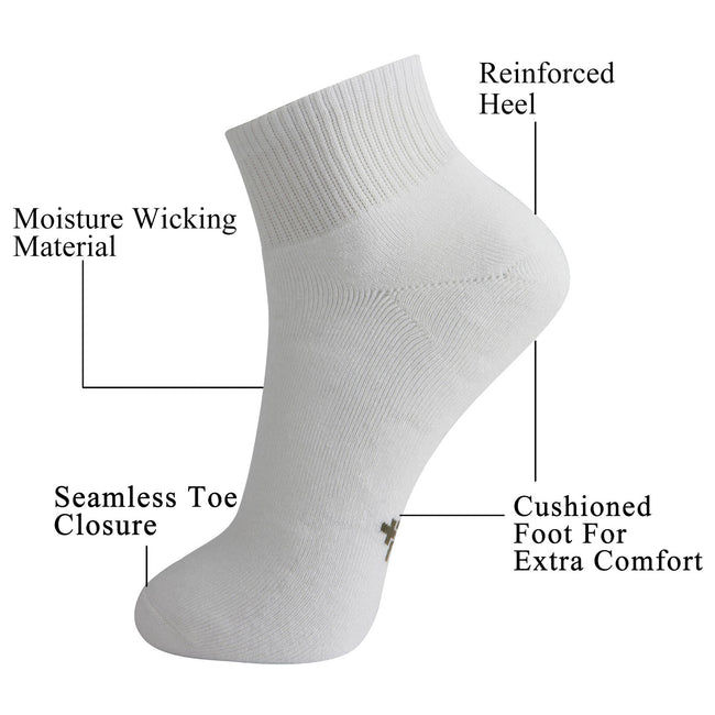 MD Ultra Comfort Bamboo Ankle Socks Cushioned (2 Pairs)