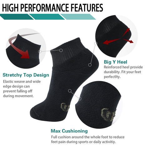 MD Ultra Comfort Bamboo Ankle Socks Cushioned (2 Pairs)