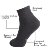 MD Ultra Comfort Bamboo Ankle Socks Cushioned (2 Pairs)