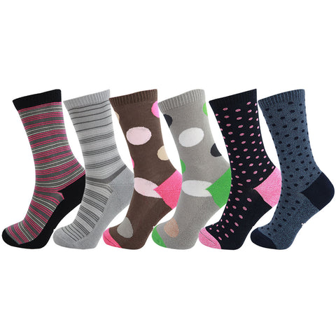 MD 6 Pairs Bamboo Cute Argyle Colourful Dress Socks