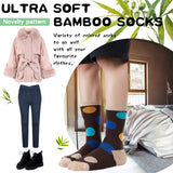 MD 6 Pairs Bamboo Cute Argyle Colourful Dress Socks