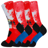 360 Print Flag Socks Cushion Basketball Athletic Outdoor Socks