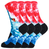 360 Print Flag Socks Cushion Basketball Athletic Outdoor Socks