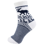 AAS Elk Thick Wool Knitting Socks Christmas Two Pack