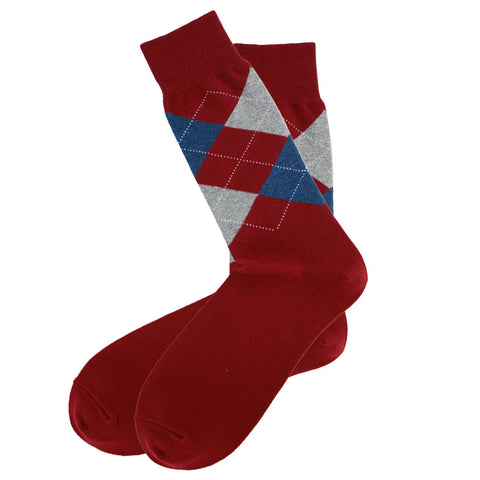 AAS Cotton Colourful Argyle Crew Dress Socks