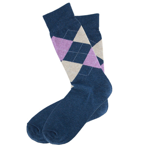 AAS Cotton Colourful Argyle Crew Dress Socks