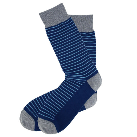 AAS Cotton Block Stripe Crew Dress Socks