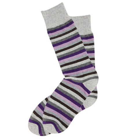 AAS Cotton Dress Crew Socks Welt Funky Stripe