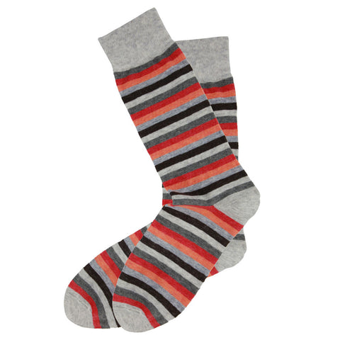 AAS Cotton Dress Crew Socks Welt Funky Stripe