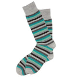 AAS Cotton Dress Crew Socks Welt Funky Stripe