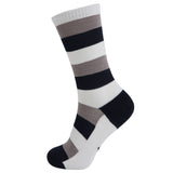 MD 6 Pairs Bamboo Moisture Wicking Argyle Strip Dress Socks