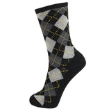 MD 6 Pairs Bamboo Moisture Wicking Argyle Strip Dress Socks