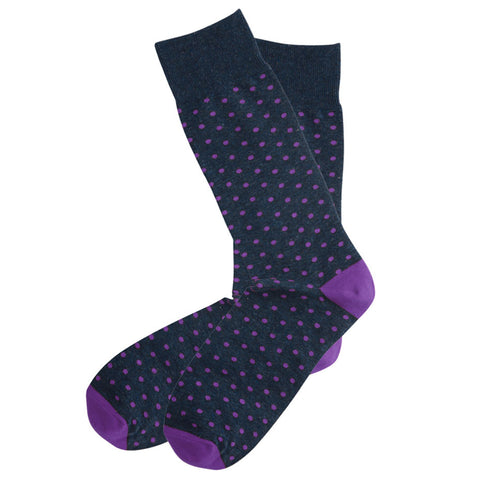 AAS Cotton Dress Socks Dots Crew Socks