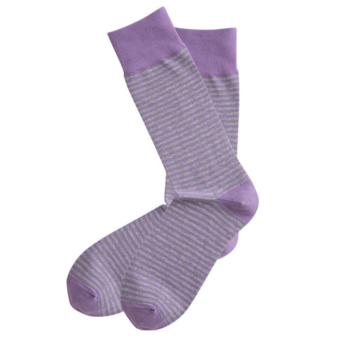 AAS Cotton Dress Comfort Stripe Crew Socks