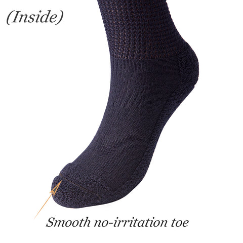 MD Polyester Non-Binding Half Cusioned Crew Socks Loose Fit