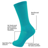 MD Mesh Antibacterial Bamboo Crew Socks Colorful