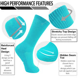 MD Mesh Antibacterial Bamboo Crew Socks Colorful