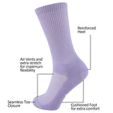 MD Mesh Antibacterial Bamboo Crew Socks Colorful