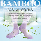 MD Mesh Antibacterial Bamboo Crew Socks Colorful