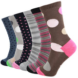 MD 6 Pairs Bamboo Cute Argyle Colourful Dress Socks