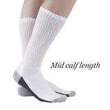 MD Non-Binding Bamboo Moisture Wicking Cushion Crew/Dress Socks Seamless Toe (2 Pairs)