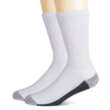 MD Non-Binding Bamboo Moisture Wicking Cushion Crew/Dress Socks Seamless Toe (2 Pairs)