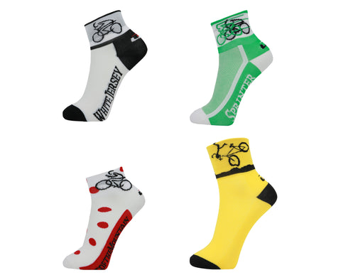 LIN 4 Pack Tour de France Cycling Socks