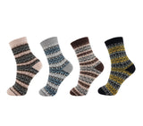 4 Pairs Wool Vintage Thick Warm Casual Crew Socks