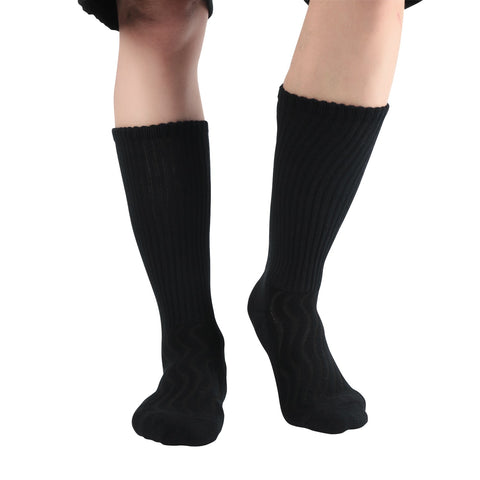 MD Cotton Non-Binding Crew Dress Socks with Cushion Sole (2 Pairs)