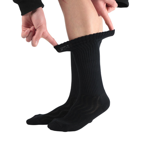 MD Cotton Non-Binding Crew Dress Socks with Cushion Sole (2 Pairs)