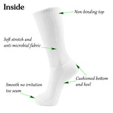 MD Cotton Non-Binding Crew Dress Socks with Cushion Sole (2 Pairs)