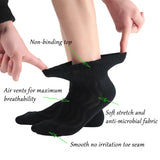 MD Ankle Bamboo Non-Binding Moisture Wicking Cushion Quarter Socks (2 Pairs)