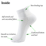 MD Ankle Bamboo Non-Binding Moisture Wicking Cushion Quarter Socks (2 Pairs)